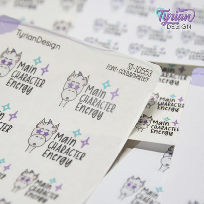 Main Character Energy Stickers | 10 Stickers | 2 sizes  | Dragon Sass Stickers