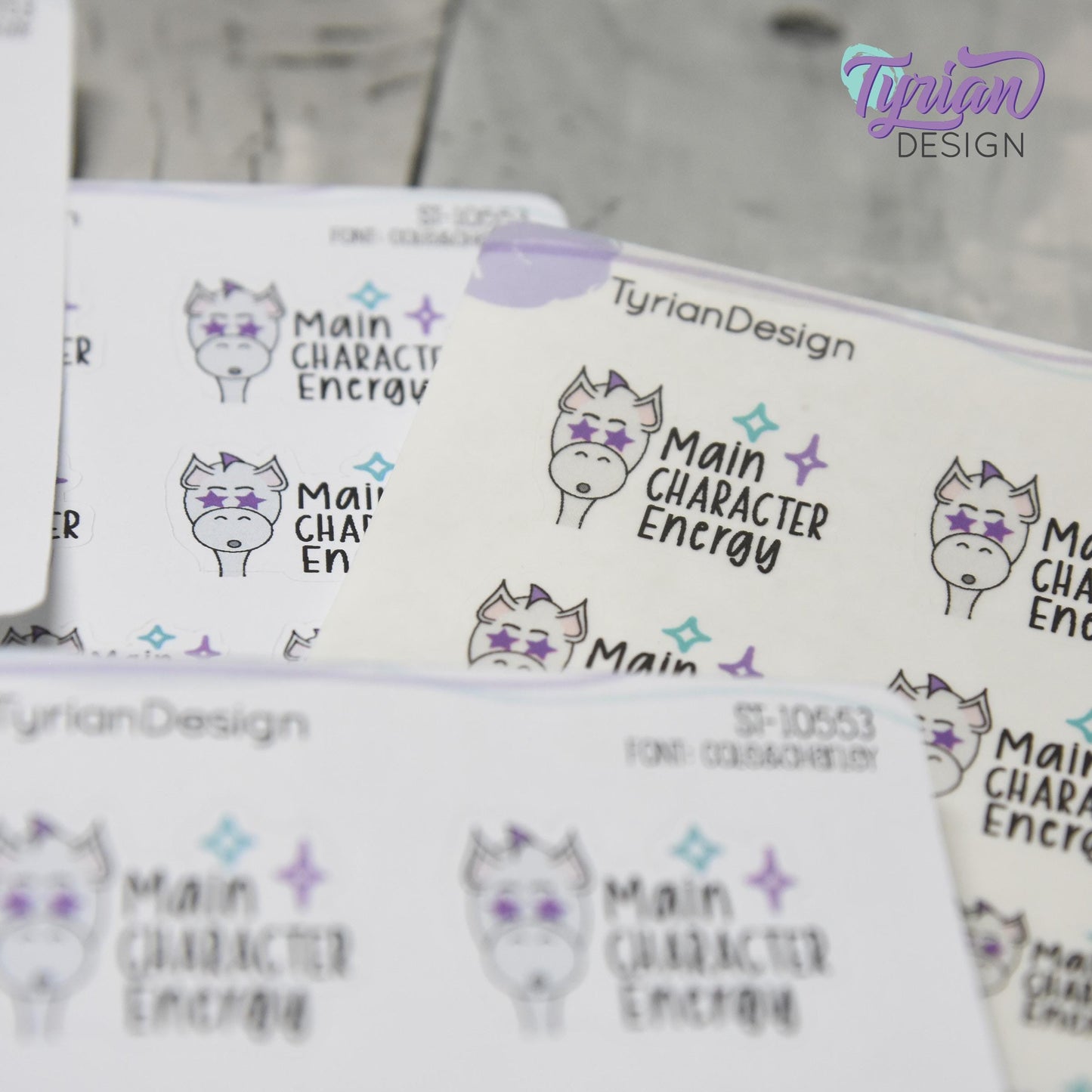 Main Character Energy Stickers | 10 Stickers | 2 sizes  | Dragon Sass Stickers