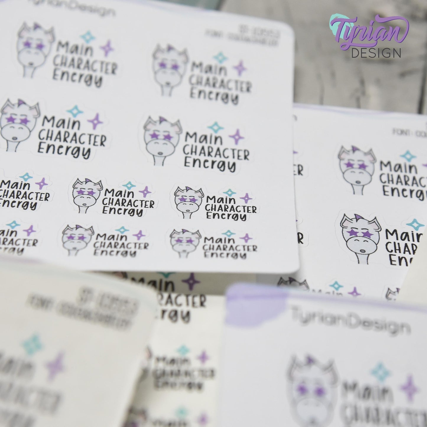 Main Character Energy Stickers | 10 Stickers | 2 sizes  | Dragon Sass Stickers