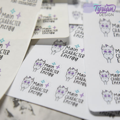 Main Character Energy Stickers | 10 Stickers | 2 sizes  | Dragon Sass Stickers