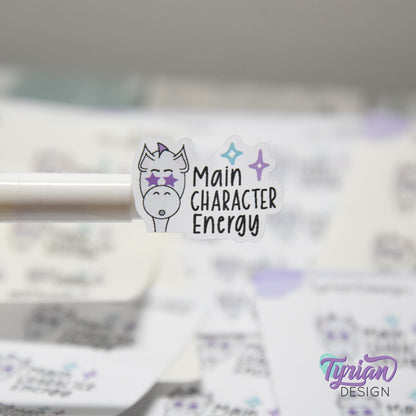 Main Character Energy Stickers | 10 Stickers | 2 sizes  | Dragon Sass Stickers