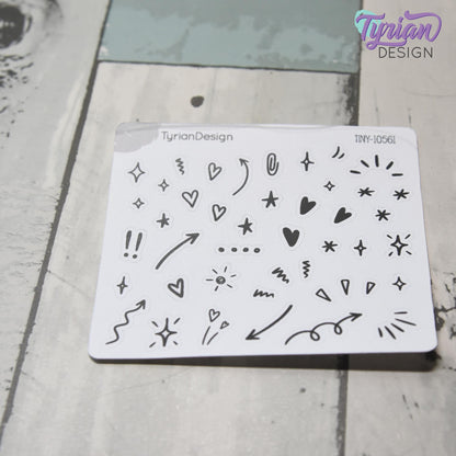 Tiny Planner Doodles Stickers  | 44 Stickers