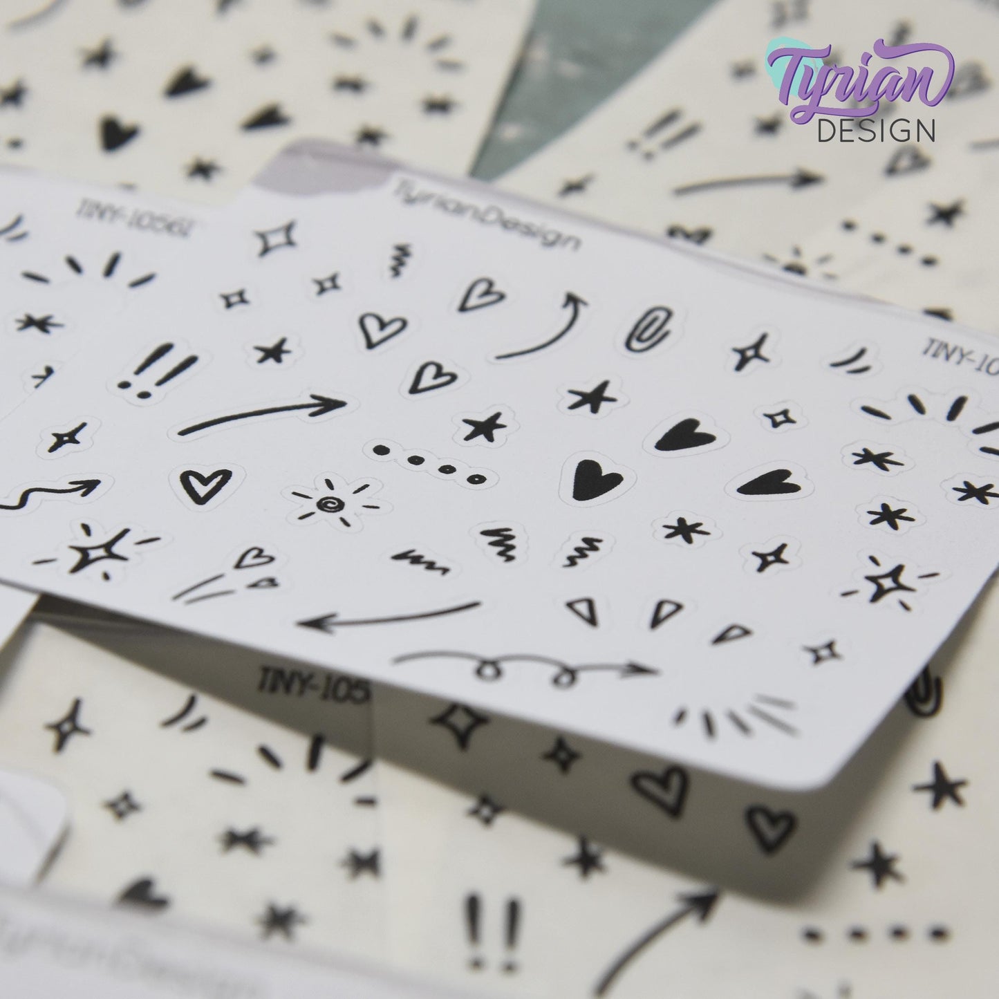 Tiny Planner Doodles Stickers  | 44 Stickers