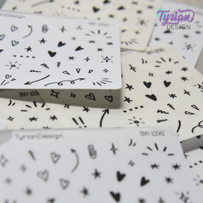 Tiny Planner Doodles Stickers  | 44 Stickers