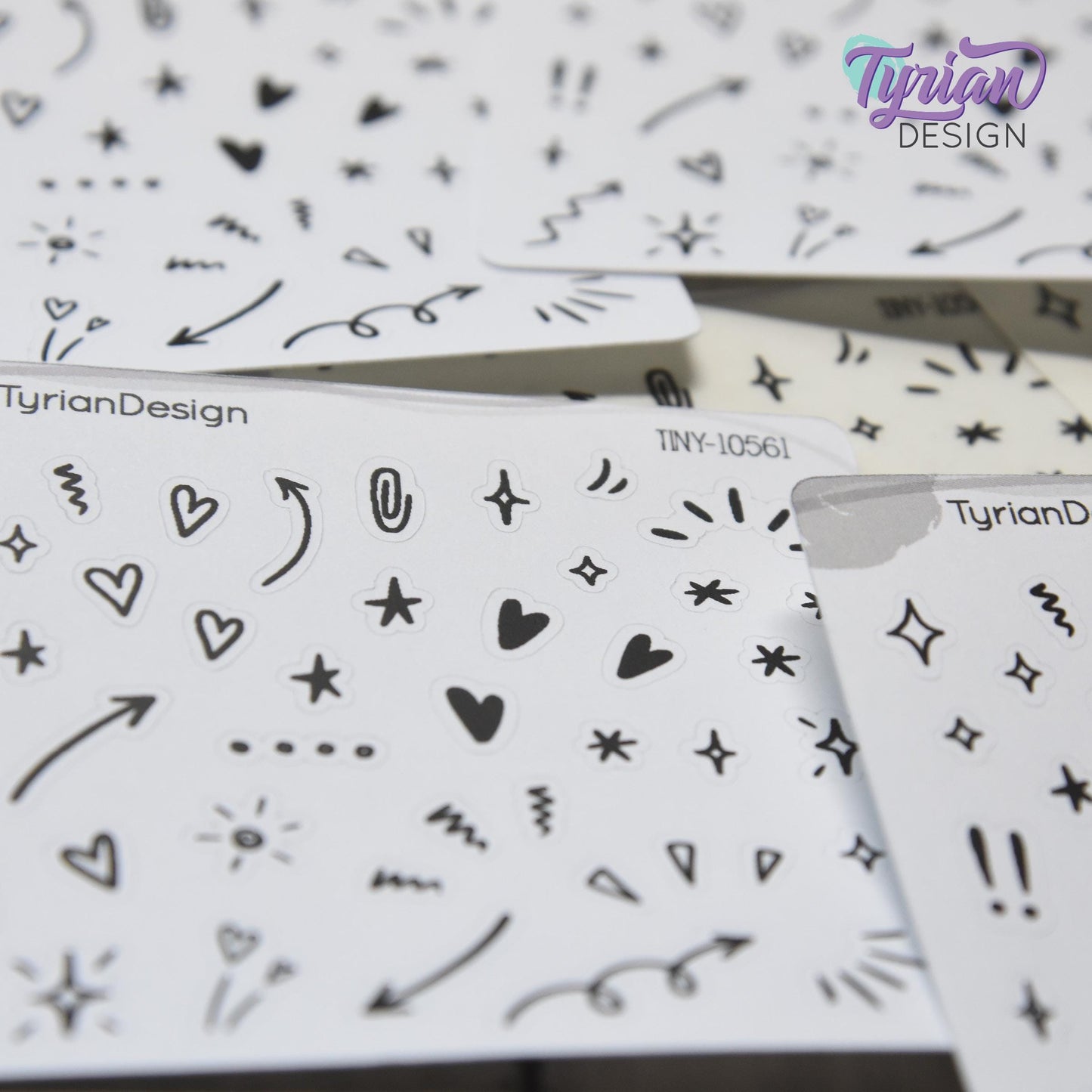 Tiny Planner Doodles Stickers  | 44 Stickers