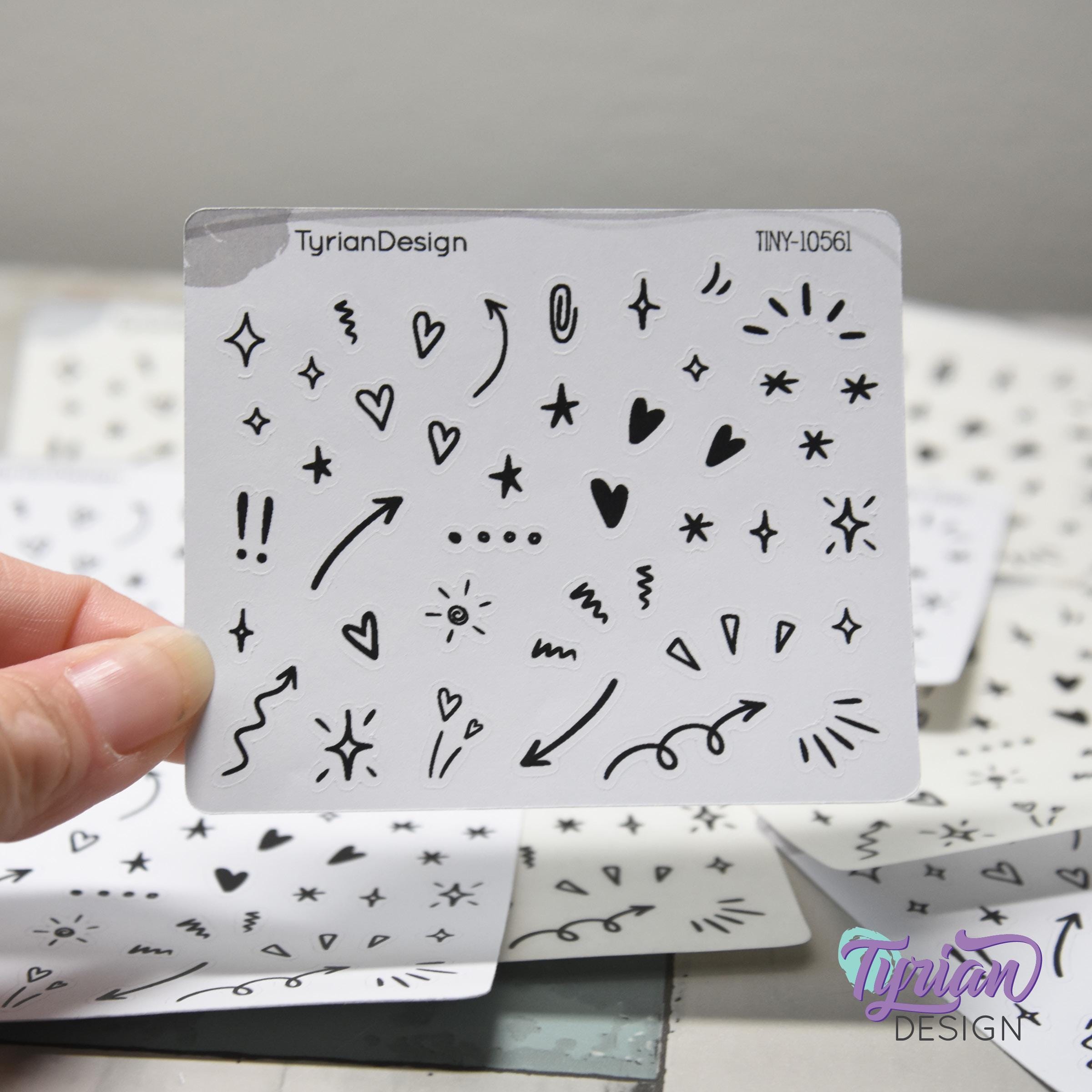 Tiny Planner Doodles Stickers | 44 Stickers – Tyrian Design