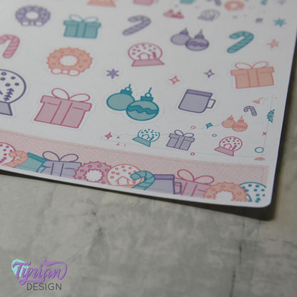 Holiday Journal Stickers | 34 Stickers