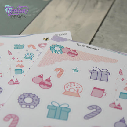 Holiday Journal Stickers | 34 Stickers