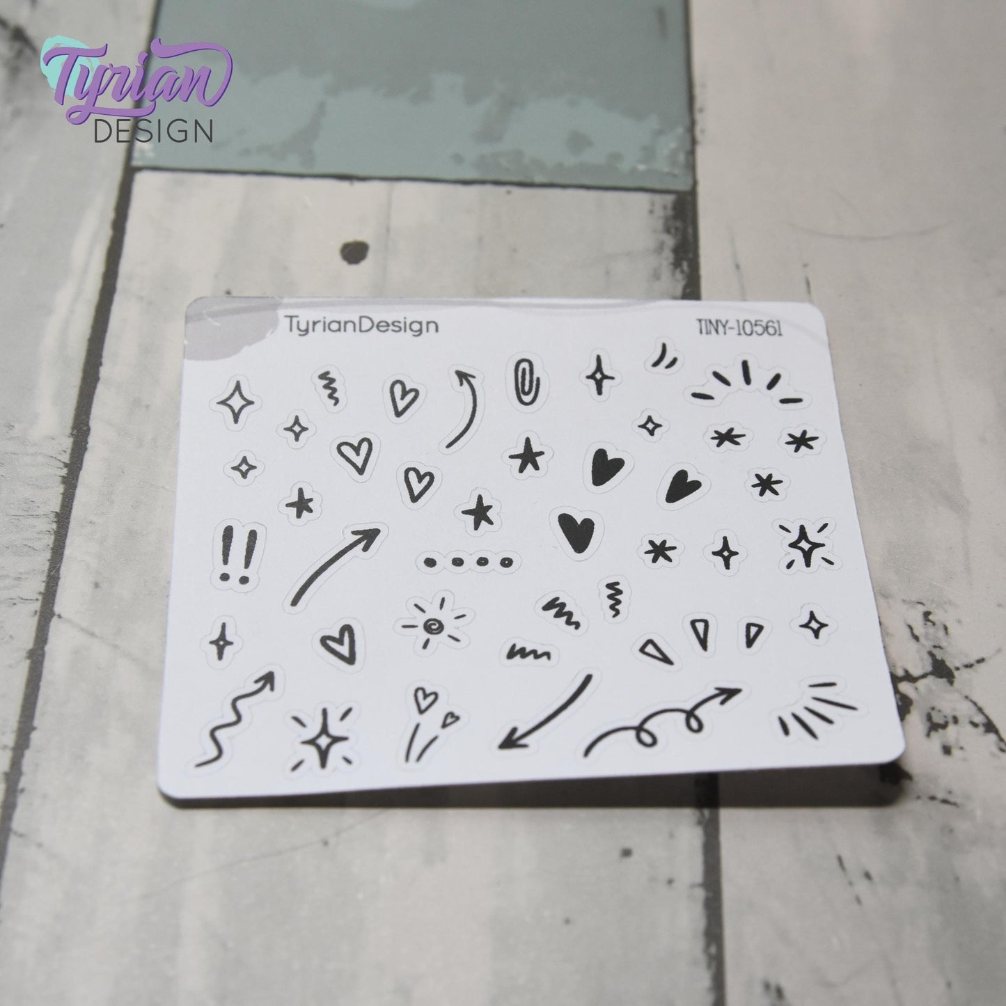 Tiny Planner Doodles Stickers  | 44 Stickers