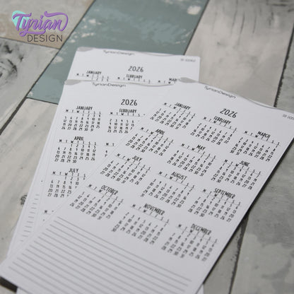 2026 Monthly Sticker | Hobonichi Weeks | 1 Sticker
