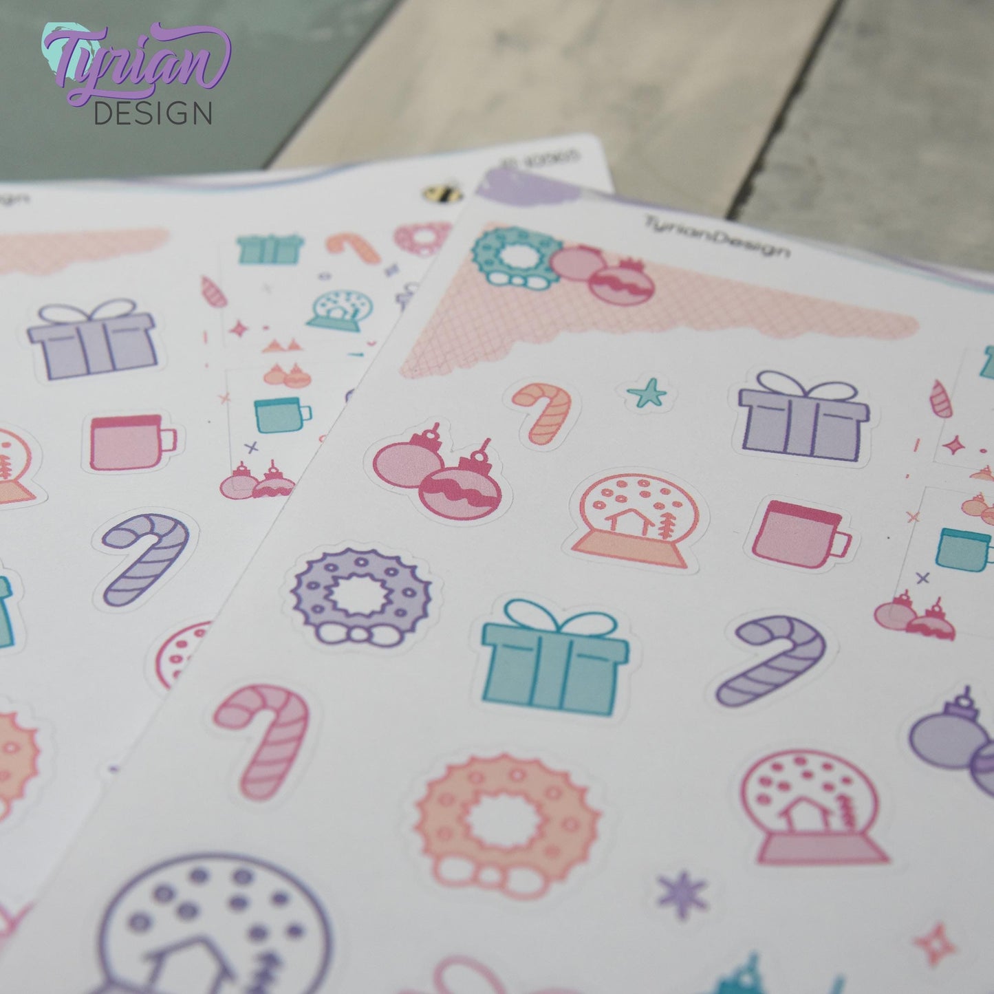 Holiday Journal Stickers | 34 Stickers