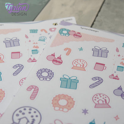Holiday Journal Stickers | 34 Stickers