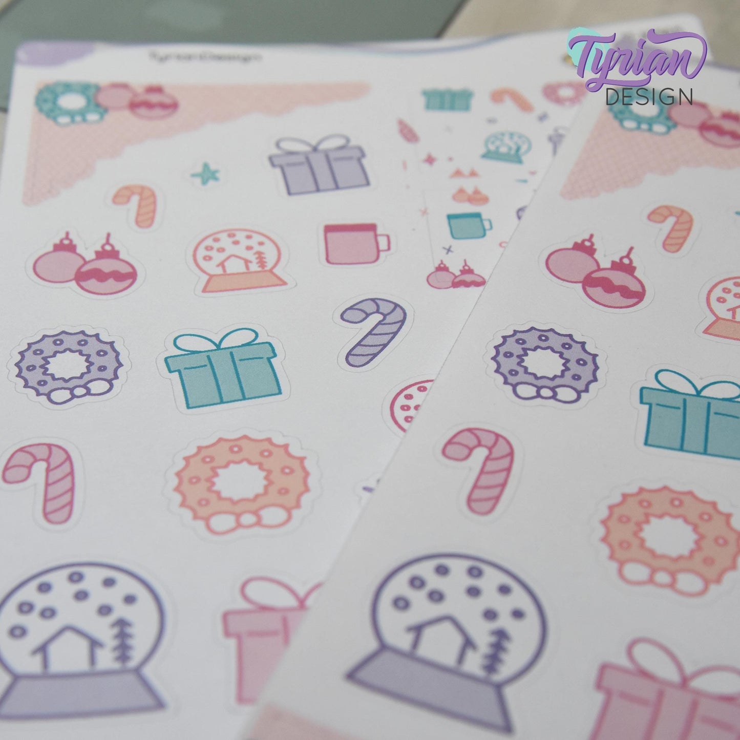 Holiday Journal Stickers | 34 Stickers