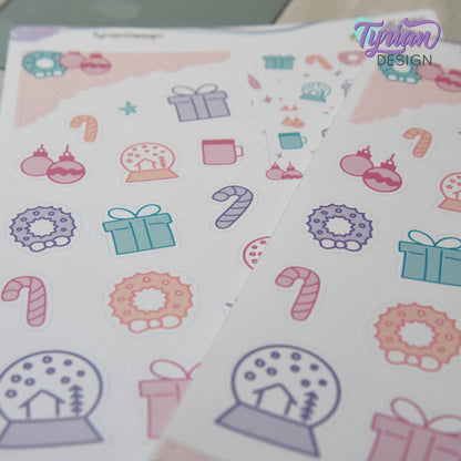Holiday Journal Stickers | 34 Stickers