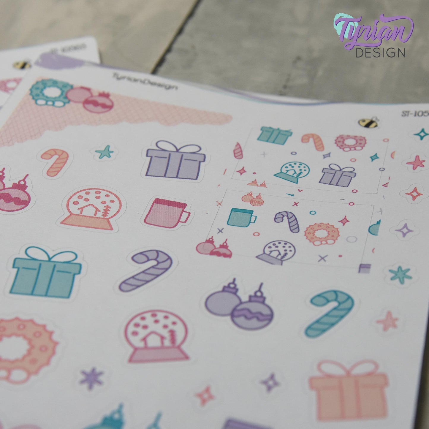 Holiday Journal Stickers | 34 Stickers