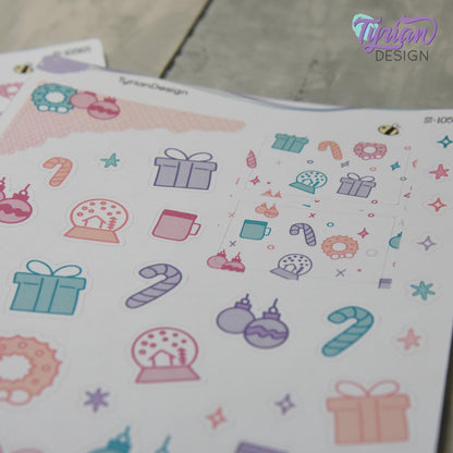 Holiday Journal Stickers | 34 Stickers