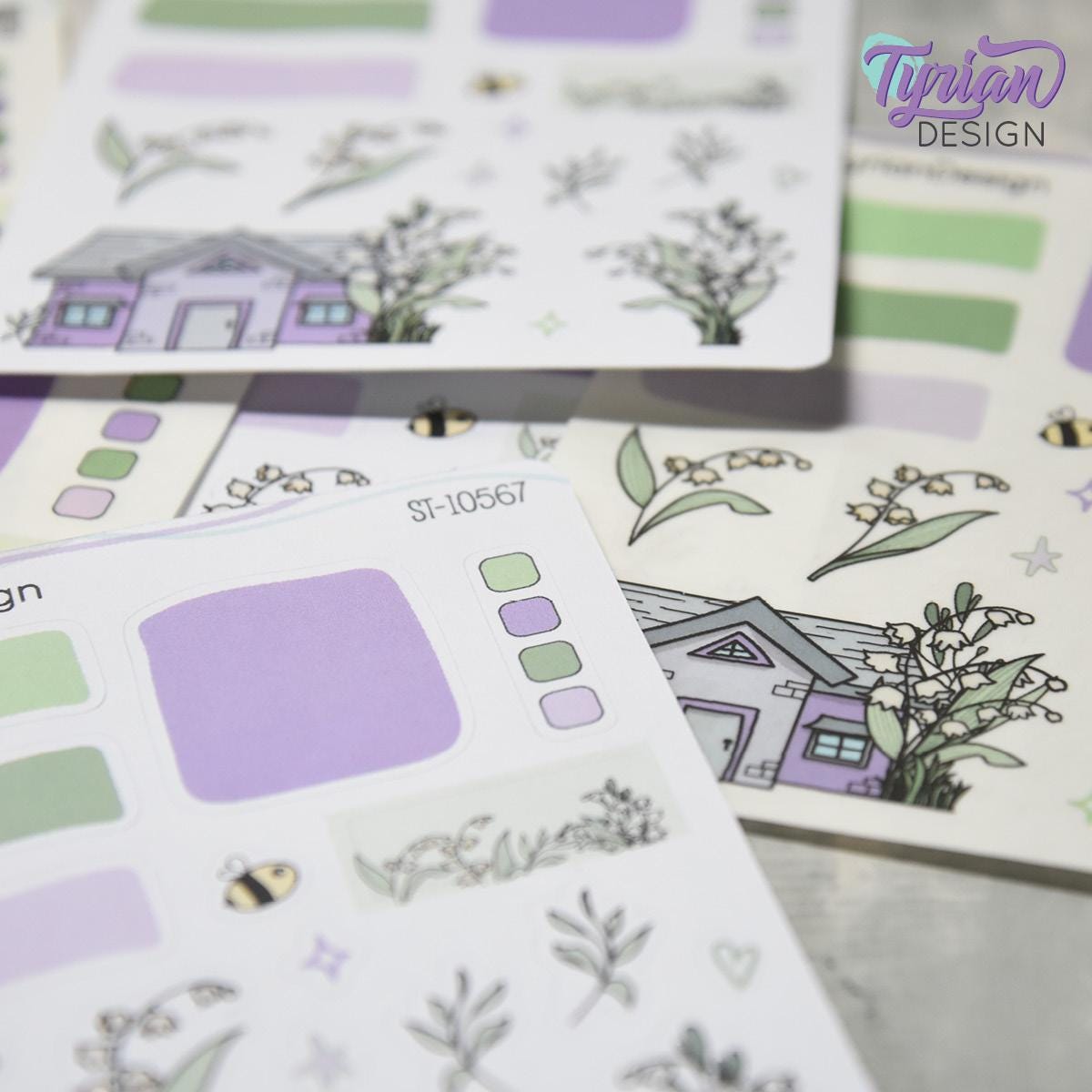 Lily of the Valley House Journal Stickers | 17 Stickers