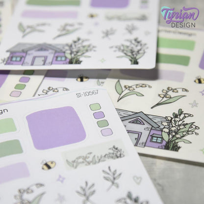 Lily of the Valley House Journal Stickers | 17 Stickers