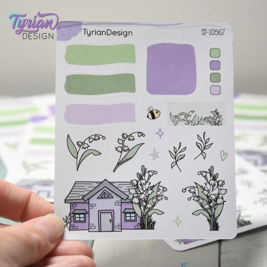 Lily of the Valley House Journal Stickers | 17 Stickers