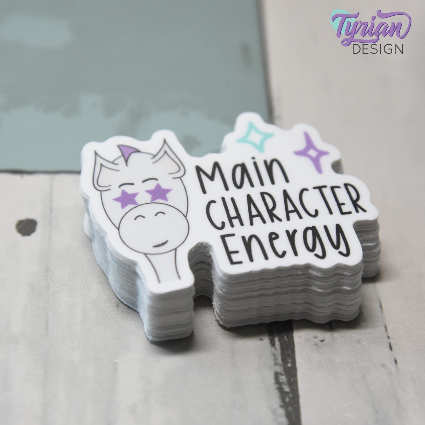 Main Character Energy Vinyl Sticker | Waterproof &  Weatherproof | 2.5" x 1.5"  | E-Reader sticker | Tumbler Sticker | Dishwasher Safe