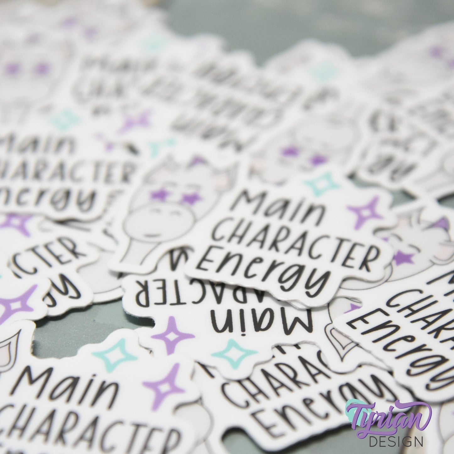 Main Character Energy Vinyl Sticker | Waterproof &  Weatherproof | 2.5" x 1.5"  | E-Reader sticker | Tumbler Sticker | Dishwasher Safe