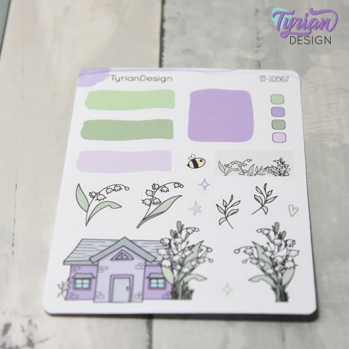 Lily of the Valley House Journal Stickers | 17 Stickers