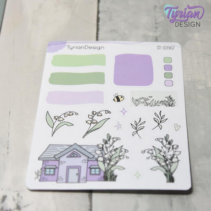 Lily of the Valley House Journal Stickers | 17 Stickers