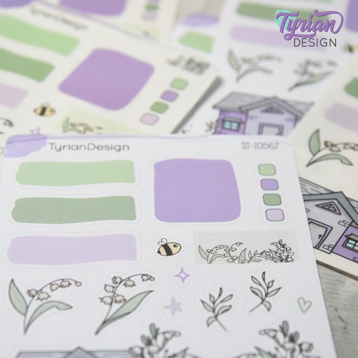 Lily of the Valley House Journal Stickers | 17 Stickers