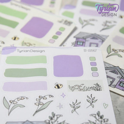 Lily of the Valley House Journal Stickers | 17 Stickers