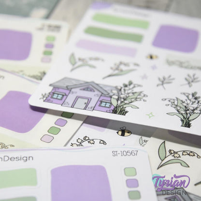 Lily of the Valley House Journal Stickers | 17 Stickers