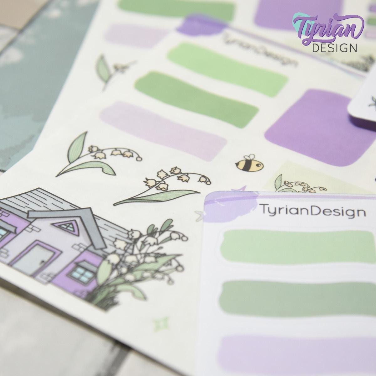 Lily of the Valley House Journal Stickers | 17 Stickers
