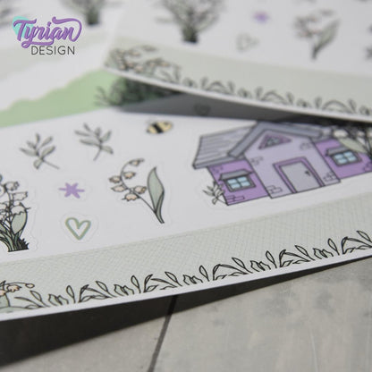 Lily of the Valley House Journal Stickers | 35 Stickers | 5x7" Sheet