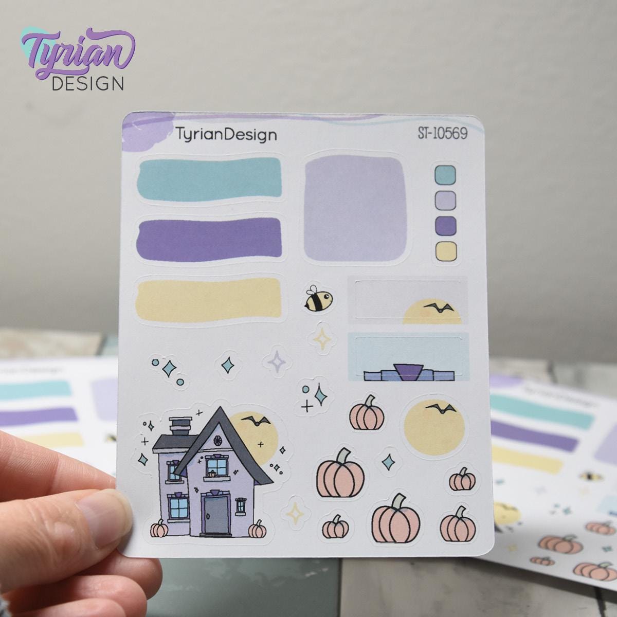 Fall Pumpkin House Journal Stickers | 19 Stickers.
