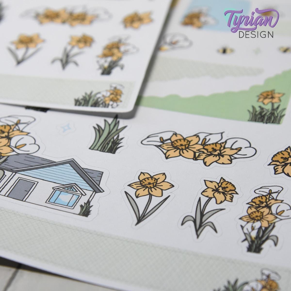 Daffodil House Journal Stickers | 29 Stickers | 5x7" Sheet