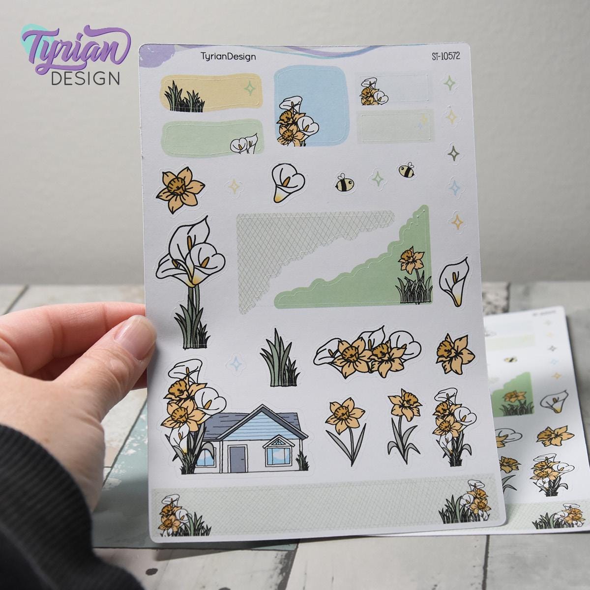 Daffodil House Journal Stickers | 29 Stickers | 5x7" Sheet