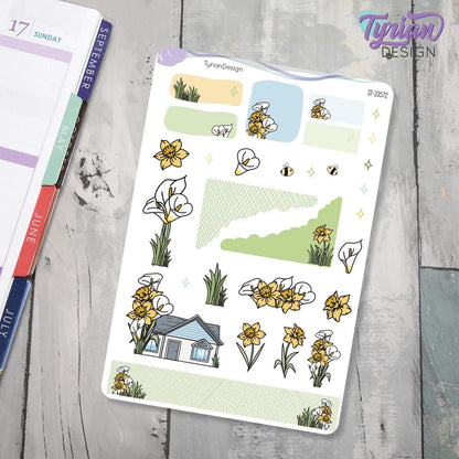 Daffodil House Journal Stickers | 29 Stickers | 5x7" Sheet