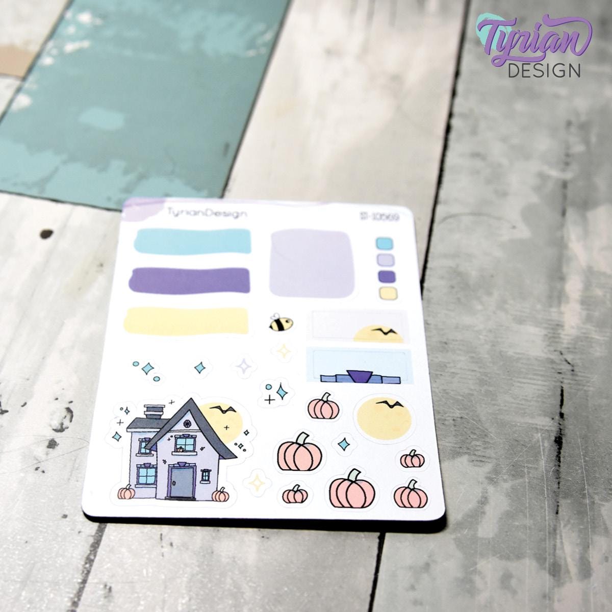 Fall Pumpkin House Journal Stickers | 19 Stickers.