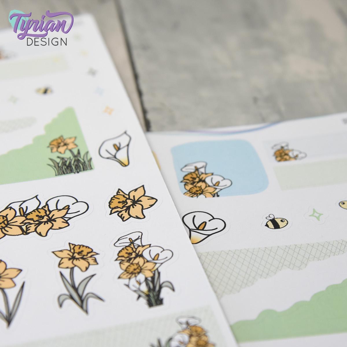 Daffodil House Journal Stickers | 29 Stickers | 5x7" Sheet