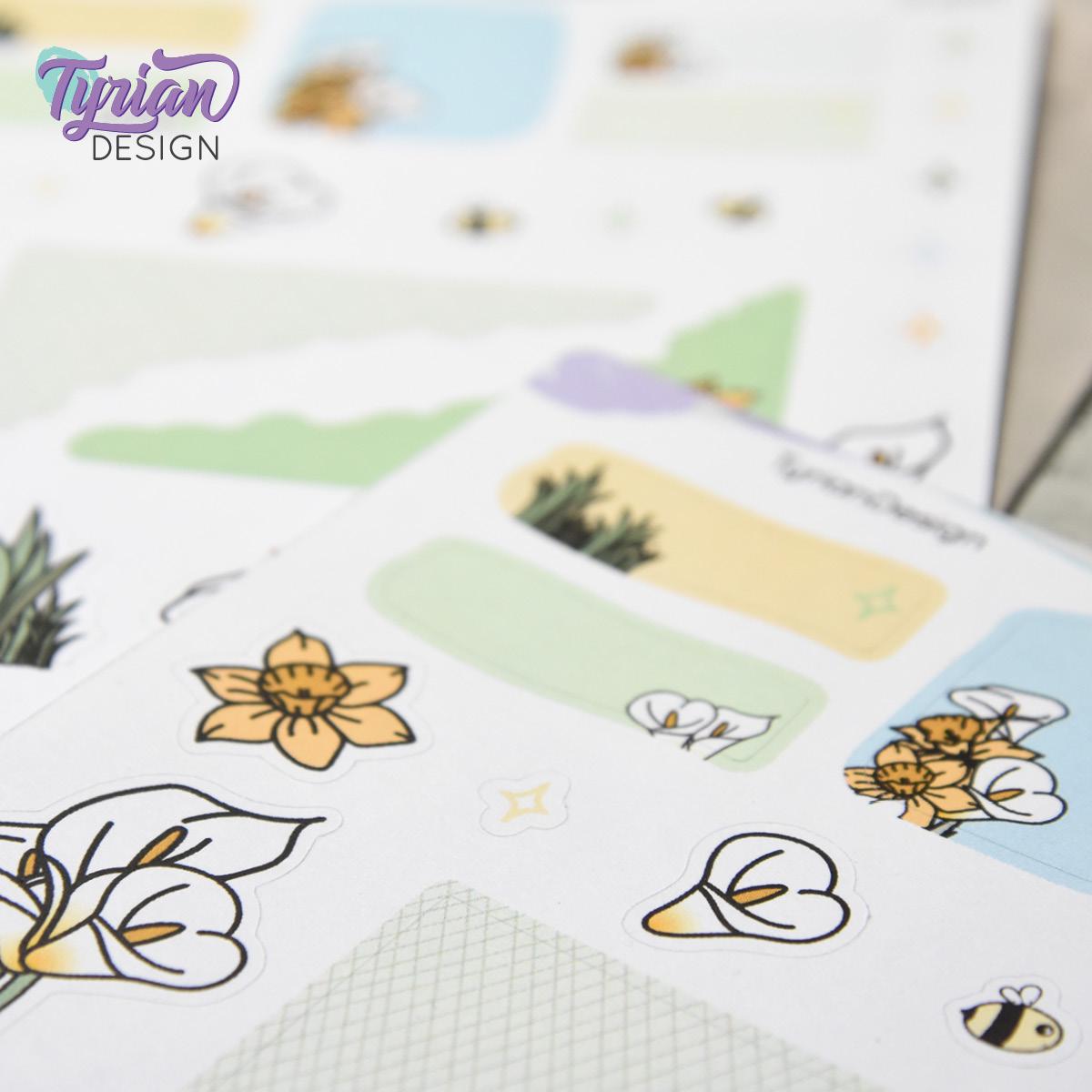 Daffodil House Journal Stickers | 29 Stickers | 5x7" Sheet