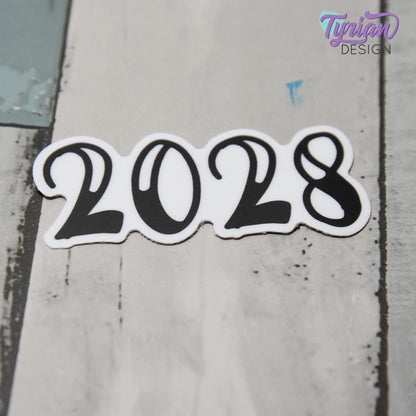 2028 Sticker | 2.5 x 1 inch