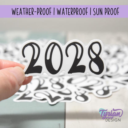 2028 Sticker | 2.5 x 1 inch