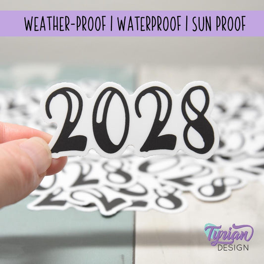 2028 Sticker | 2.5 x 1 inch
